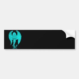 Pegatina Para Coche Ángel, diseño negro y verde