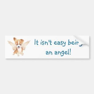 Pegatina Para Coche Angel Dog Jack Russell Terrier Gift Bumper Sticker