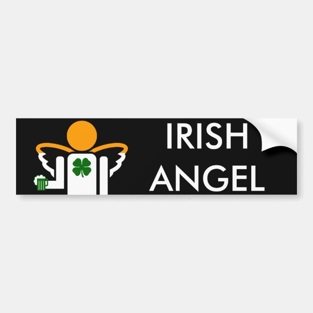 Pegatina Para Coche ángel irlandés (Frente)