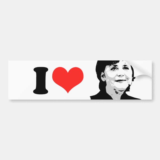 Pegatina Para Coche Angela Merkel (Frente)