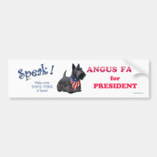 Pegatina Para Coche Angus Fala para PRESIDENTE