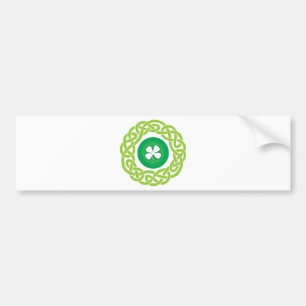 PEGATINA PARA COCHE ANILLO CELÁTICO CON SHAMROCK