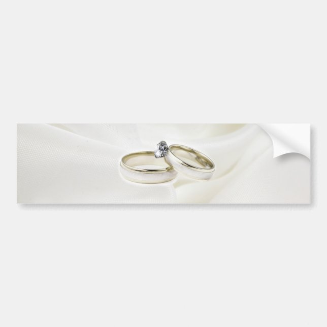 Pegatina Para Coche Anillos de satén (Frente)