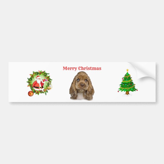 Pegatina Para Coche Animales de Navidad (Frente)