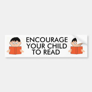 Pegatina Para Coche Anime a su niño a leer Bumpersticker