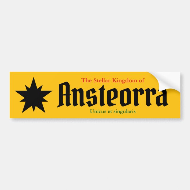Pegatina Para Coche Ansteorra Bumper Sticker (Frente)