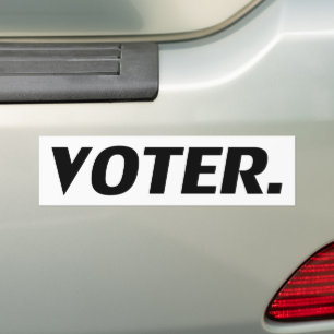 Pegatina Para Coche Antecedentes blancos de las letras negras de "vota