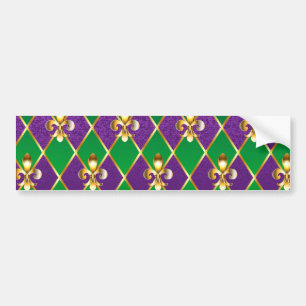 Pegatina Para Coche Antecedentes de joyas Mardi Gras