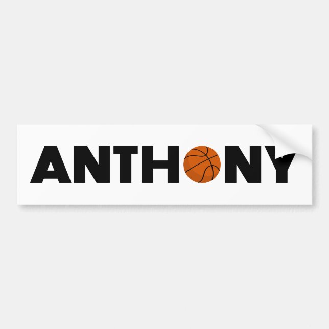 Pegatina Para Coche Anthony Basketball (Frente)