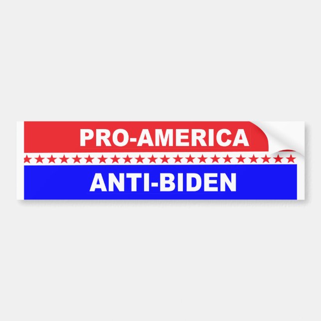 Pegatina Para Coche Anti-Biden pro-Estados Unidos (Frente)
