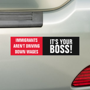 Pegatina Para Coche Anti-capitalista pro-inmigrante
