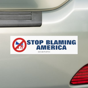 Pegatina Para Coche Anti Democrats Stop Blaming America