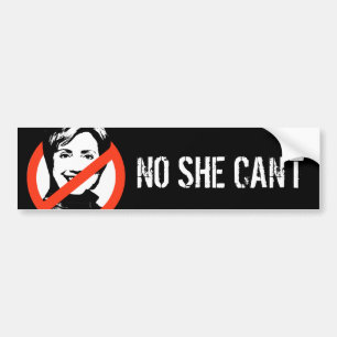 Pegatina Para Coche Anti-Hillary NO PUEDE MALEAR MÁS