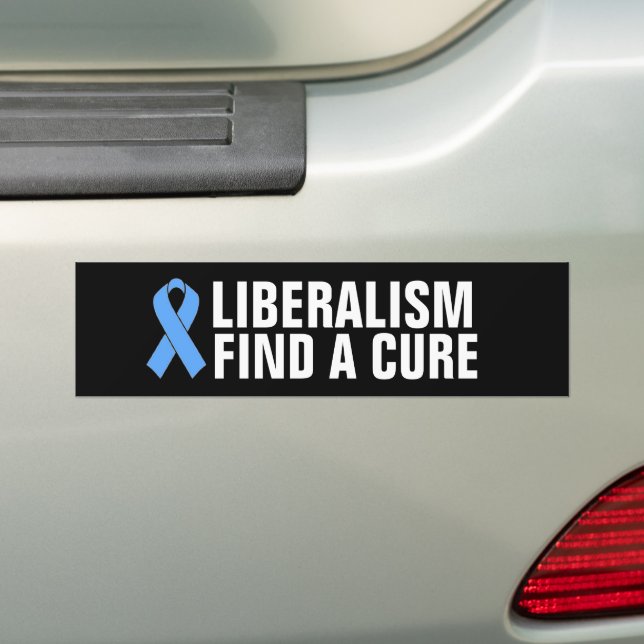 PEGATINA PARA COCHE ANTI-LIBERAL, EL LIBERALISMO ENCUENTRA UN ATAQUE P (en coche)