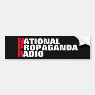 Pegatina Para Coche Anti NPR (Radio de propaganda nacional)