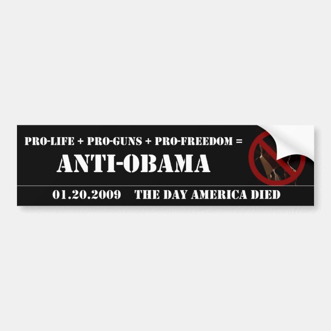 PEGATINA PARA COCHE ANTI-OBAMA (Frente)