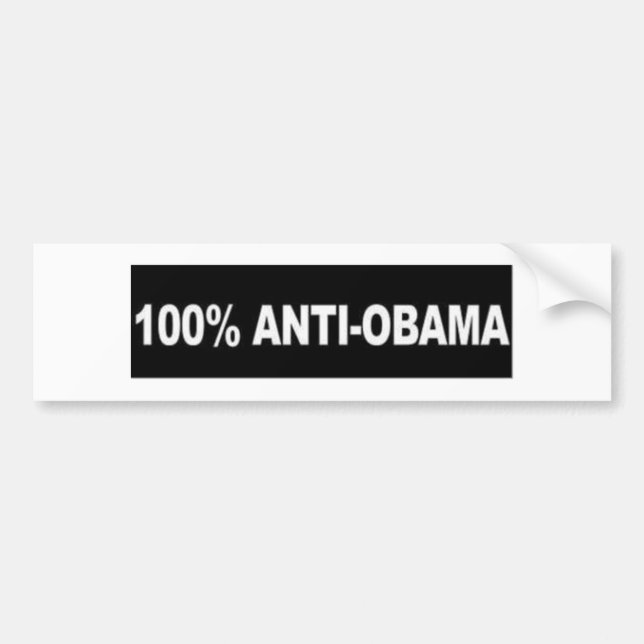 Pegatina Para Coche Anti-Obama 100% (Frente)