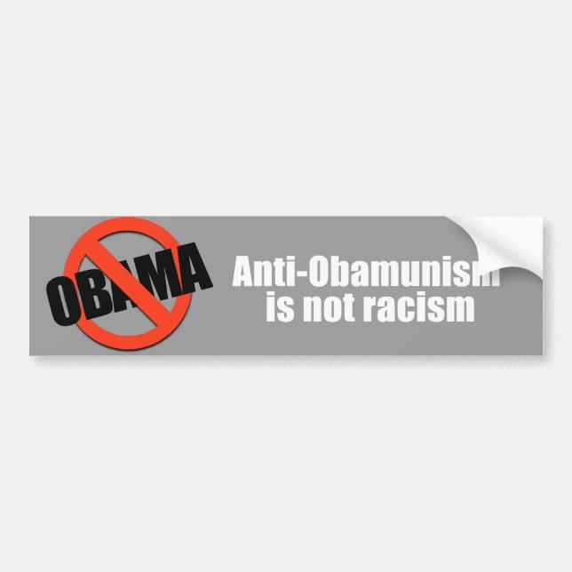 Pegatina Para Coche Anti-Obama - anti-obamunism no es el racismo (Frente)