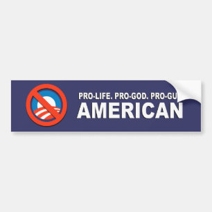Pegatina Para Coche Anti-Obama - antiabortista. Favorable-Dios.
