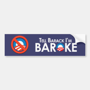 Pegatina Para Coche Anti-Obama - Baroke Bumpersticker