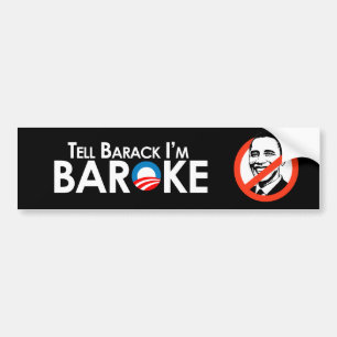 Pegatina Para Coche Anti-Obama - Baroke Bumpersticker