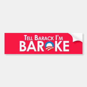 Pegatina Para Coche Anti-Obama - Baroke Bumpersticker