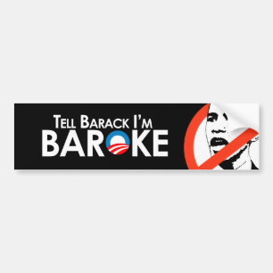 Pegatina Para Coche Anti-Obama - Baroke Bumpersticker
