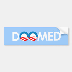 Pegatina Para Coche Anti-Obama - blanco condenado