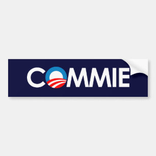 Pegatina Para Coche Anti-Obama - blanco del Commie
