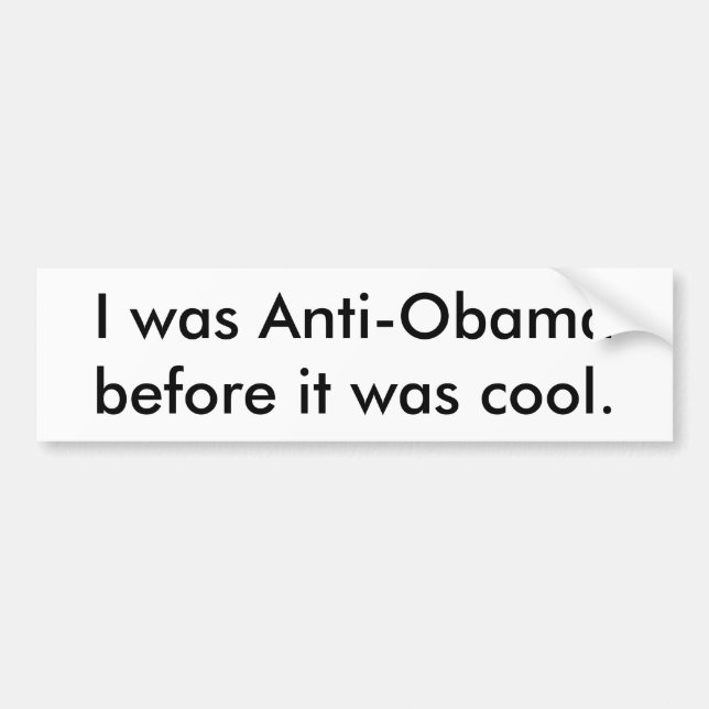 Pegatina Para Coche Anti-Obama Bumpersticker (Frente)