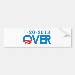 Pegatina Para Coche Anti-Obama Bumpersticker - durante 1-20-2013