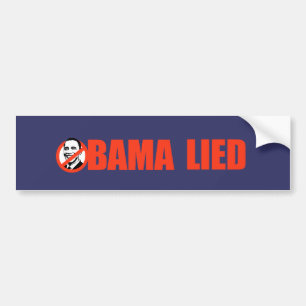 Pegatina Para Coche Anti-Obama Bumpersticker - Obama mintió