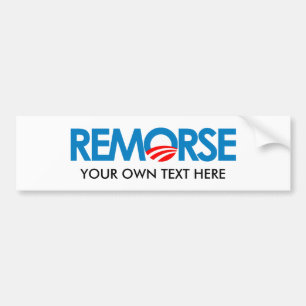 Pegatina Para Coche Anti-Obama Bumpersticker - remordimiento
