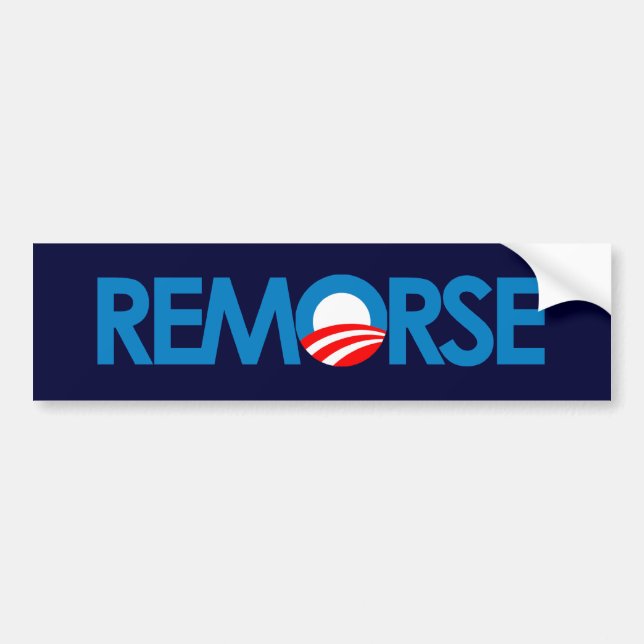 Pegatina Para Coche Anti-Obama Bumpersticker - remordimiento (Frente)