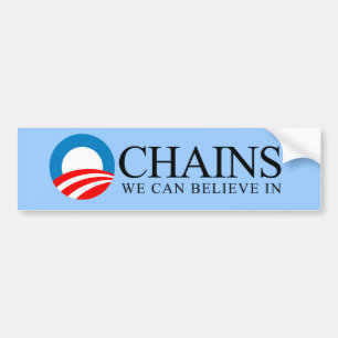 Pegatina Para Coche Anti-Obama - cadenas que podemos creer adentro