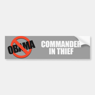 Pegatina Para Coche Anti-Obama - comandante en ladrón