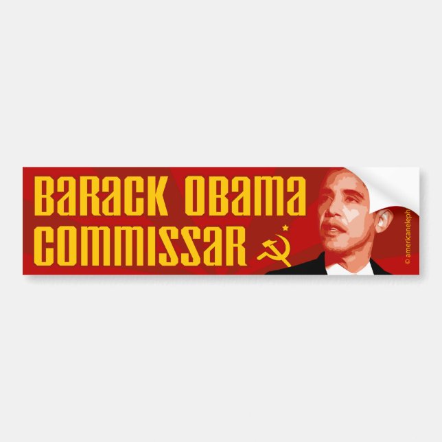 Pegatina Para Coche Anti-Obama: Commissar Obama (Frente)
