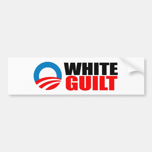 Pegatina Para Coche Anti-Obama - CULPABILIDAD BLANCA (Frente)
