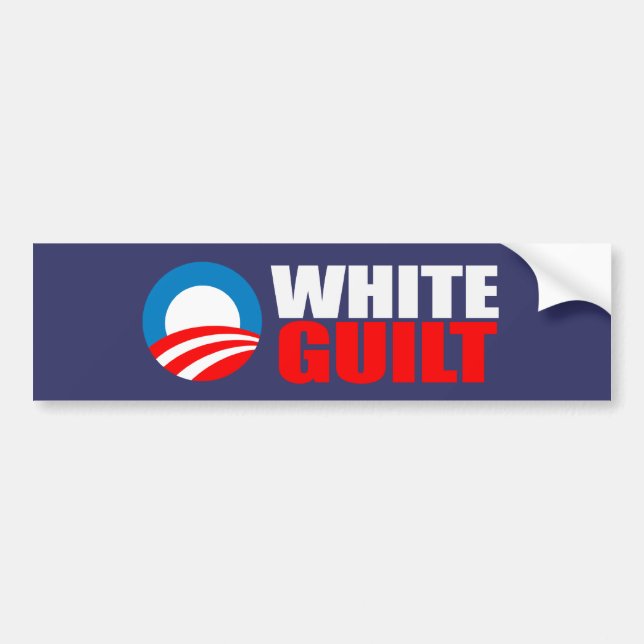 Pegatina Para Coche Anti-Obama - CULPABILIDAD BLANCA Bumpersticker (Frente)