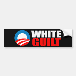 Pegatina Para Coche Anti-Obama - CULPABILIDAD BLANCA Bumpersticker