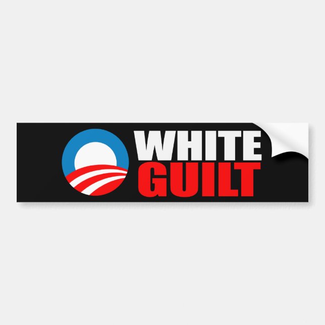 Pegatina Para Coche Anti-Obama - CULPABILIDAD BLANCA Bumpersticker (Frente)