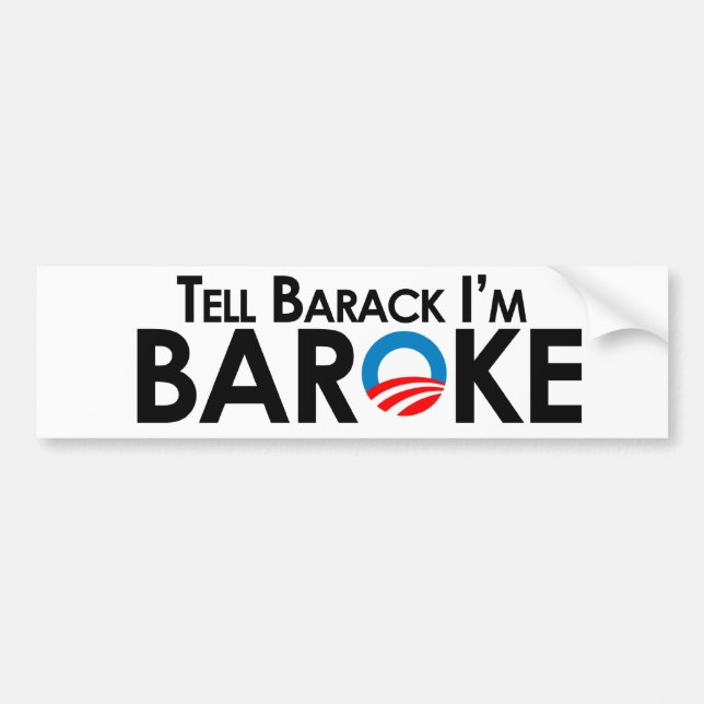 Pegatina Para Coche Anti-Obama - diga Barack Im Baroke (Frente)