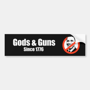 Pegatina Para Coche Anti-Obama - dioses y armas desde 1776