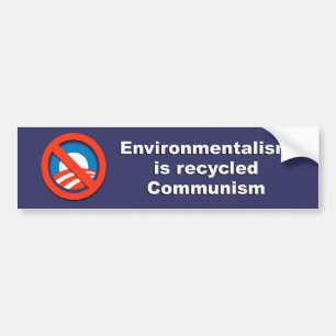 Pegatina Para Coche Anti-Obama - el Environmentalism es communis