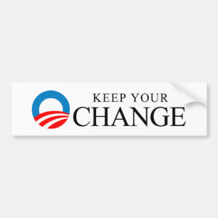 Pegatina Para Coche Anti-Obama - guarde su negro del cambio