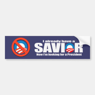 Pegatina Para Coche Anti-Obama - I aleady tiene un salvador