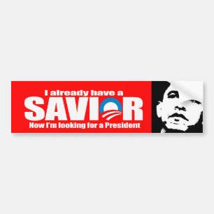 Pegatina Para Coche Anti-Obama - I aleady tiene un salvador