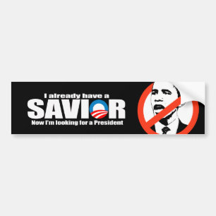 Pegatina Para Coche Anti-Obama - I aleady tiene un salvador