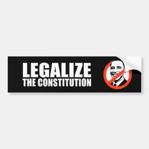 Pegatina Para Coche ANTI-OBAMA- legalice la constitución