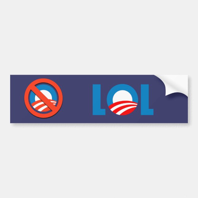 Pegatina Para Coche Anti-Obama - LOL (Frente)